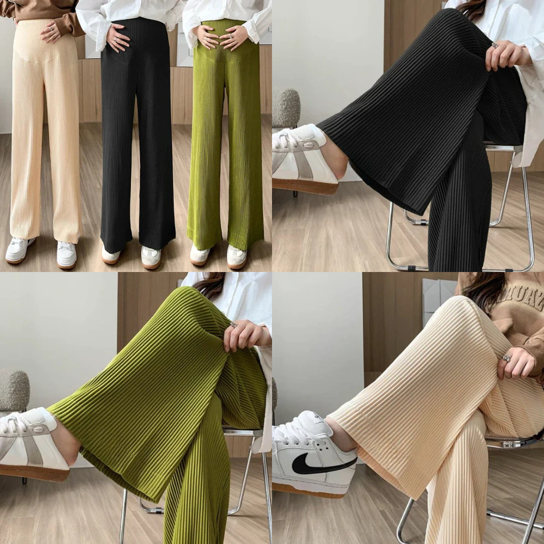 Pants da maternità in maglia a coste