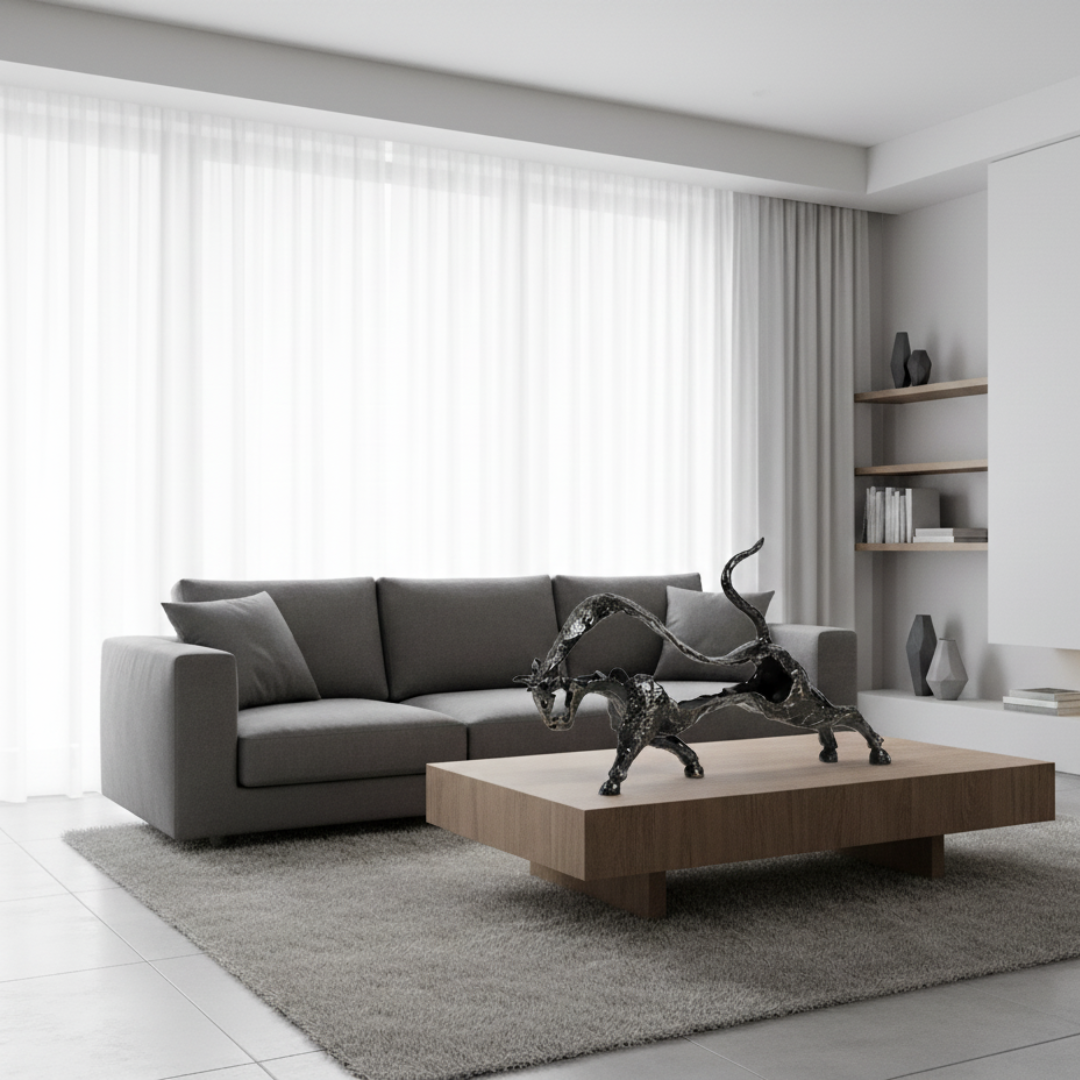 Silhouette Bull™ Cast Iron Sculpture