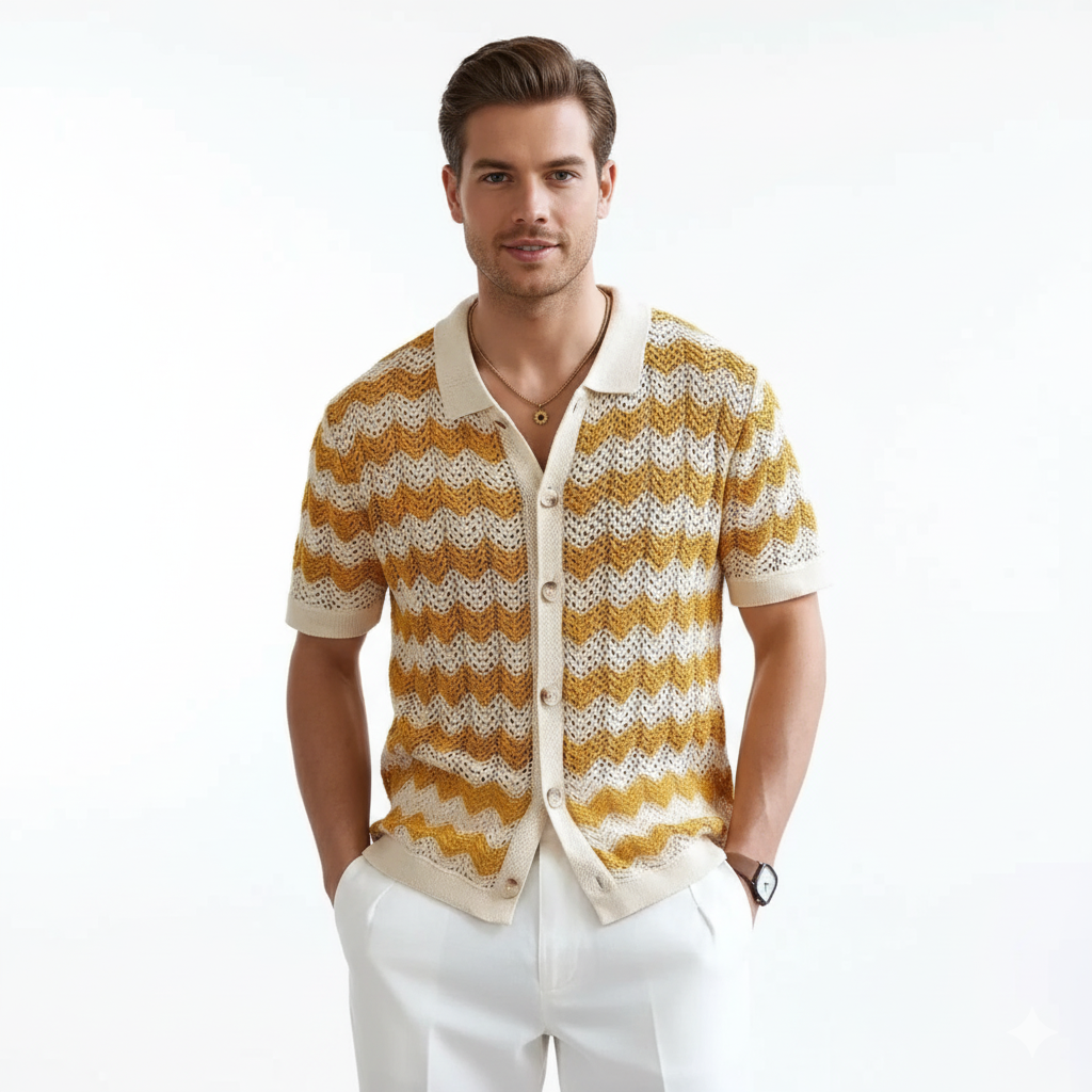 Coastal Mesh™ Knitted Cutout Shirt