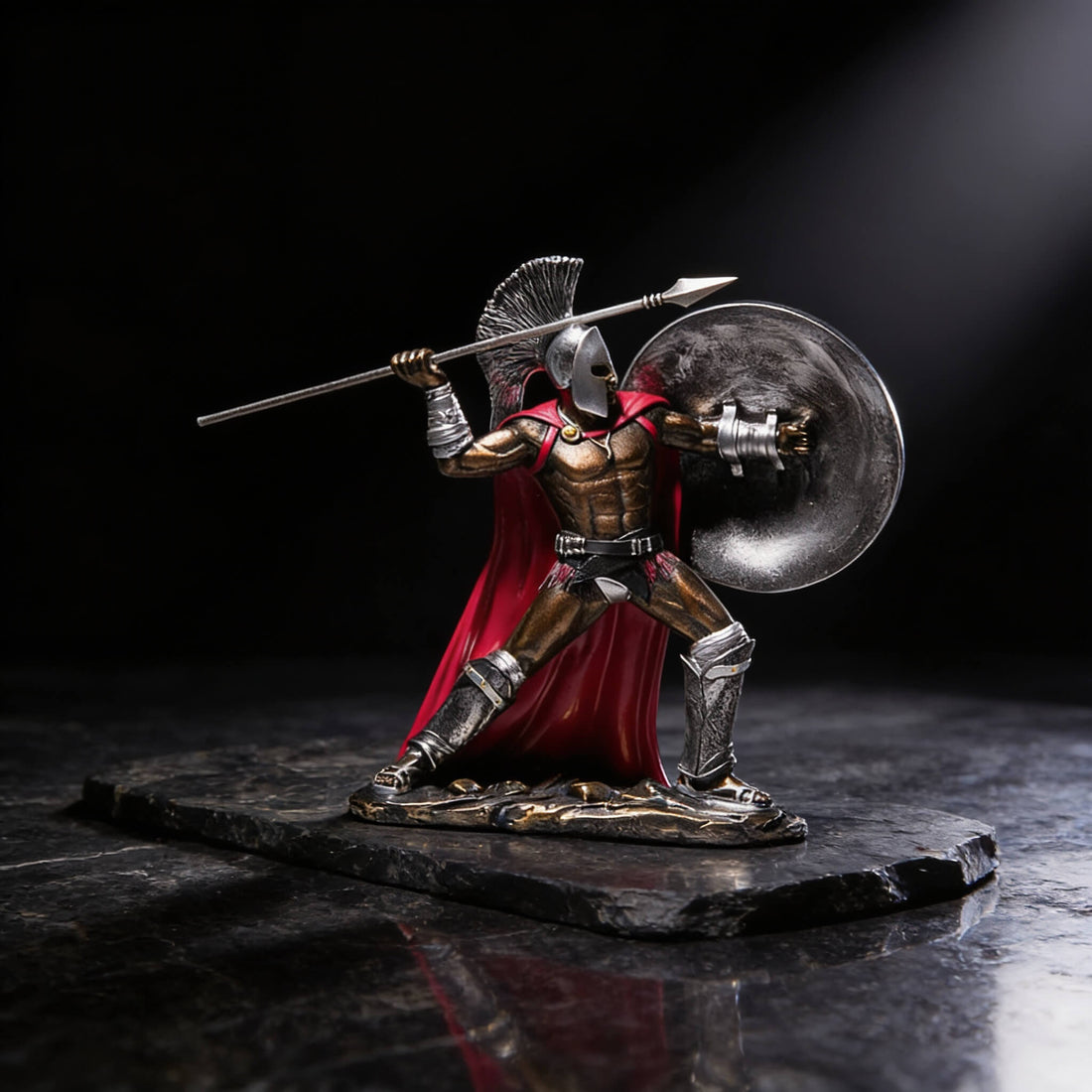 THE BRASIDAS
Spartan Combat Sculpture · Large Format · Hand-Finished Resin
