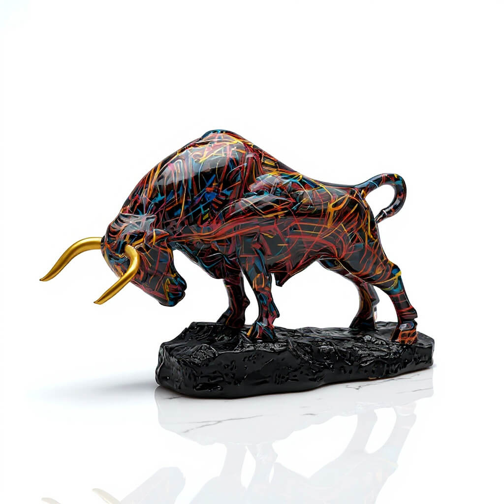 CHARGING BULL | Desk Sculpture