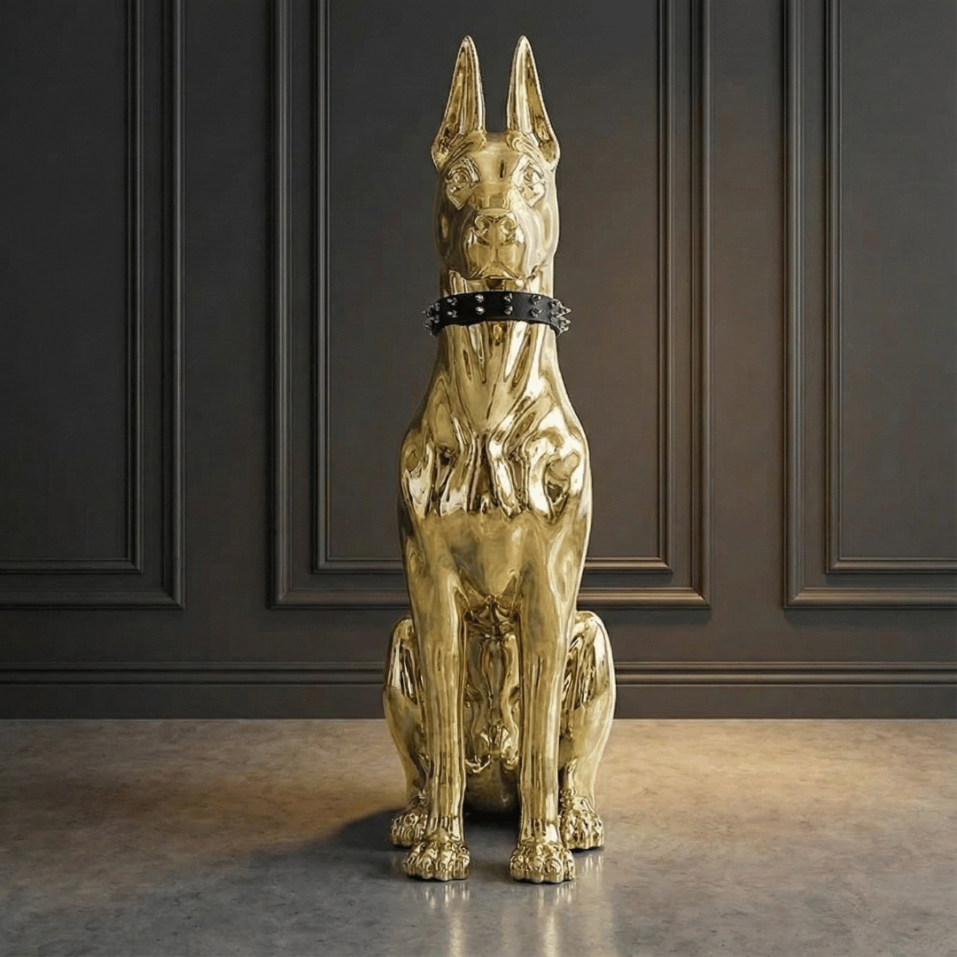 SENTINEL GUARD | Floor Sculpture with Studded Collar