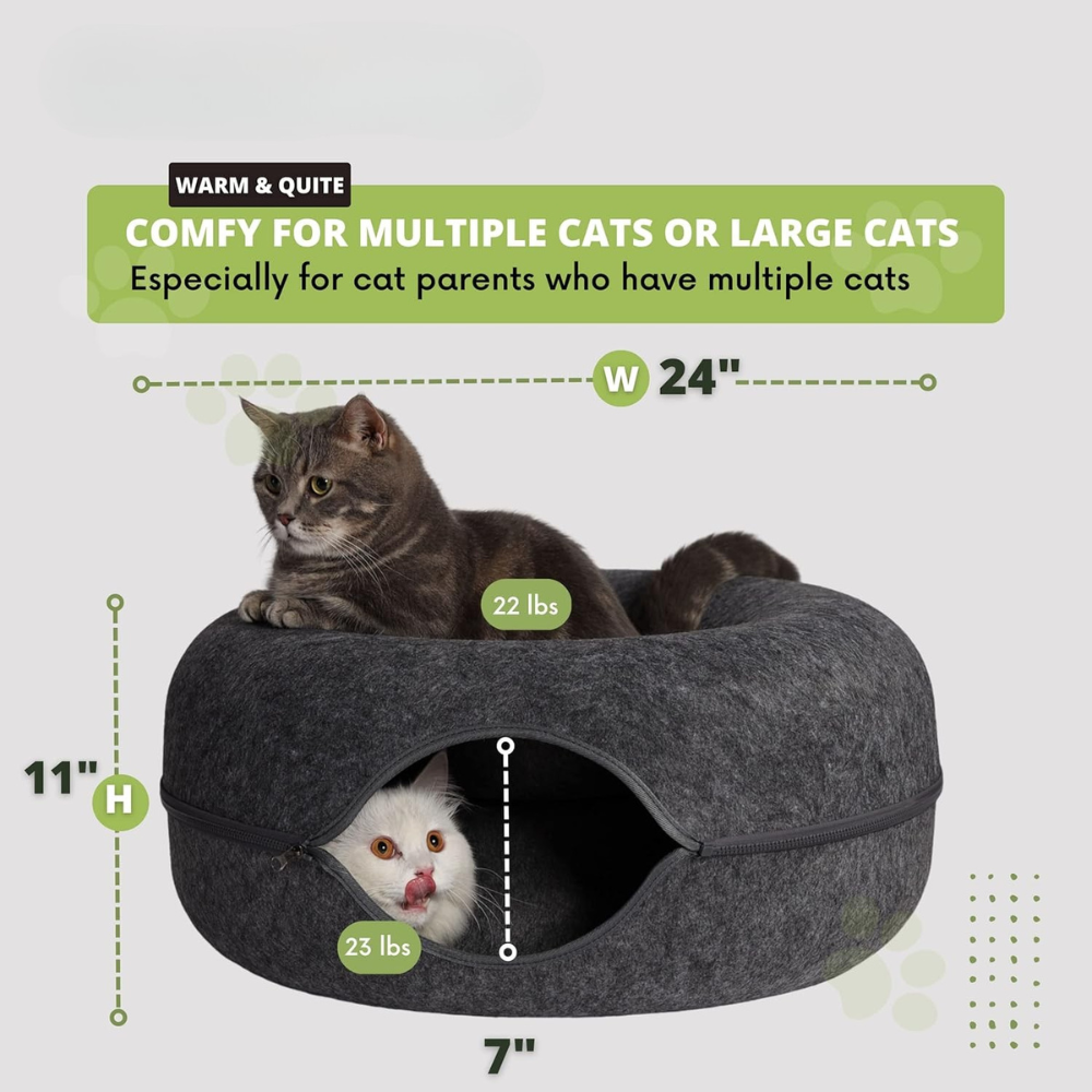 DonutDuo™ 2-in-1 Cat Bed &amp; Tunnel
