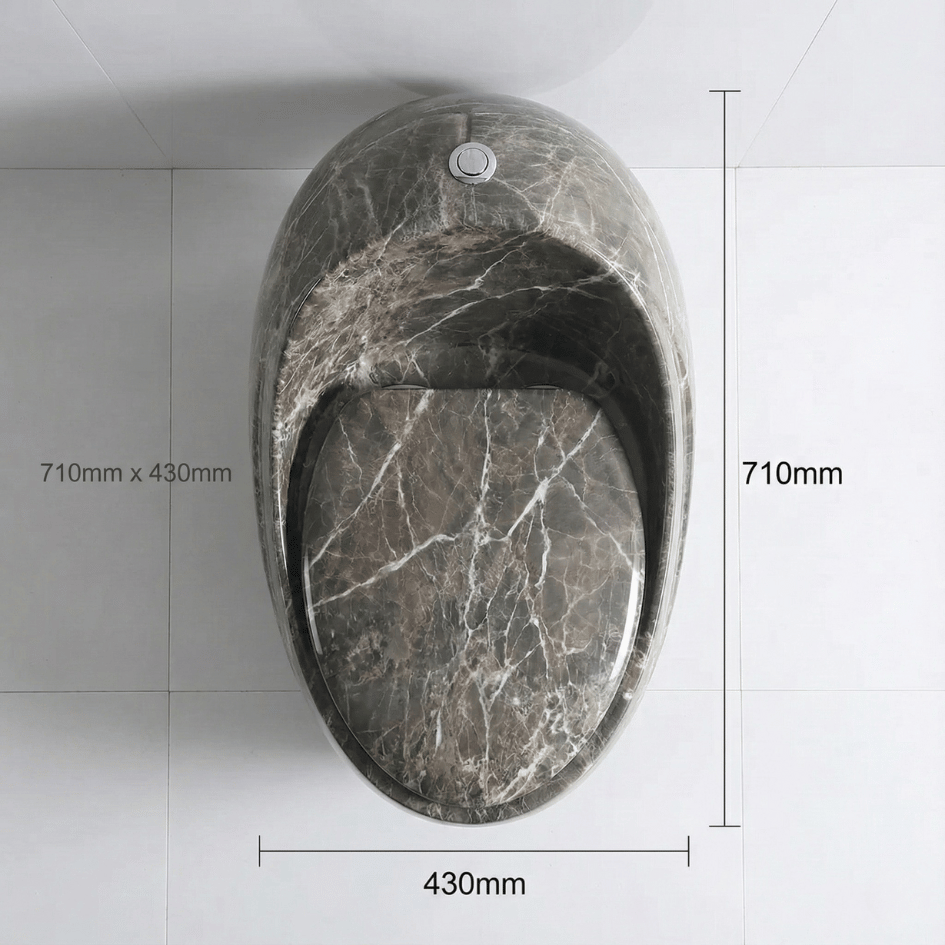 Luxury Egg-Shaped One-Piece Toilet