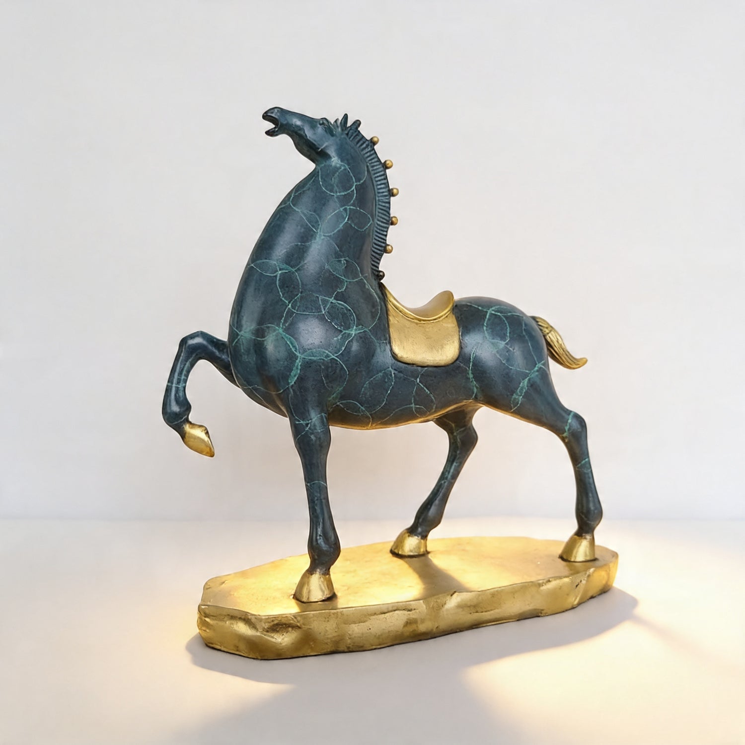 THE STEED | Hand-Painted Bronze Equestrian Sculpture
