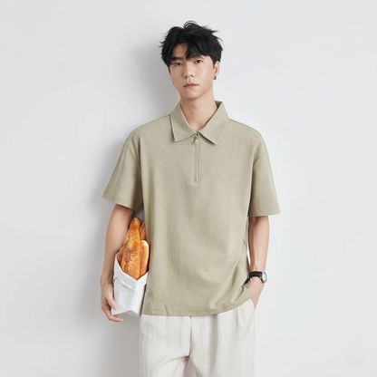Retro Half-Zip Polo Shirt