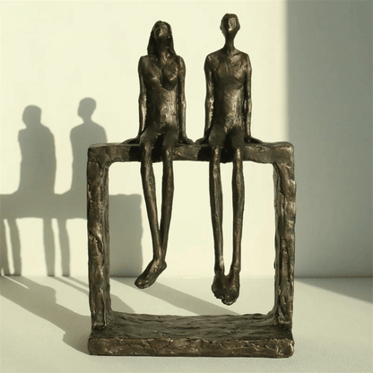 Eternal Bond - Retro Couple Sculpture