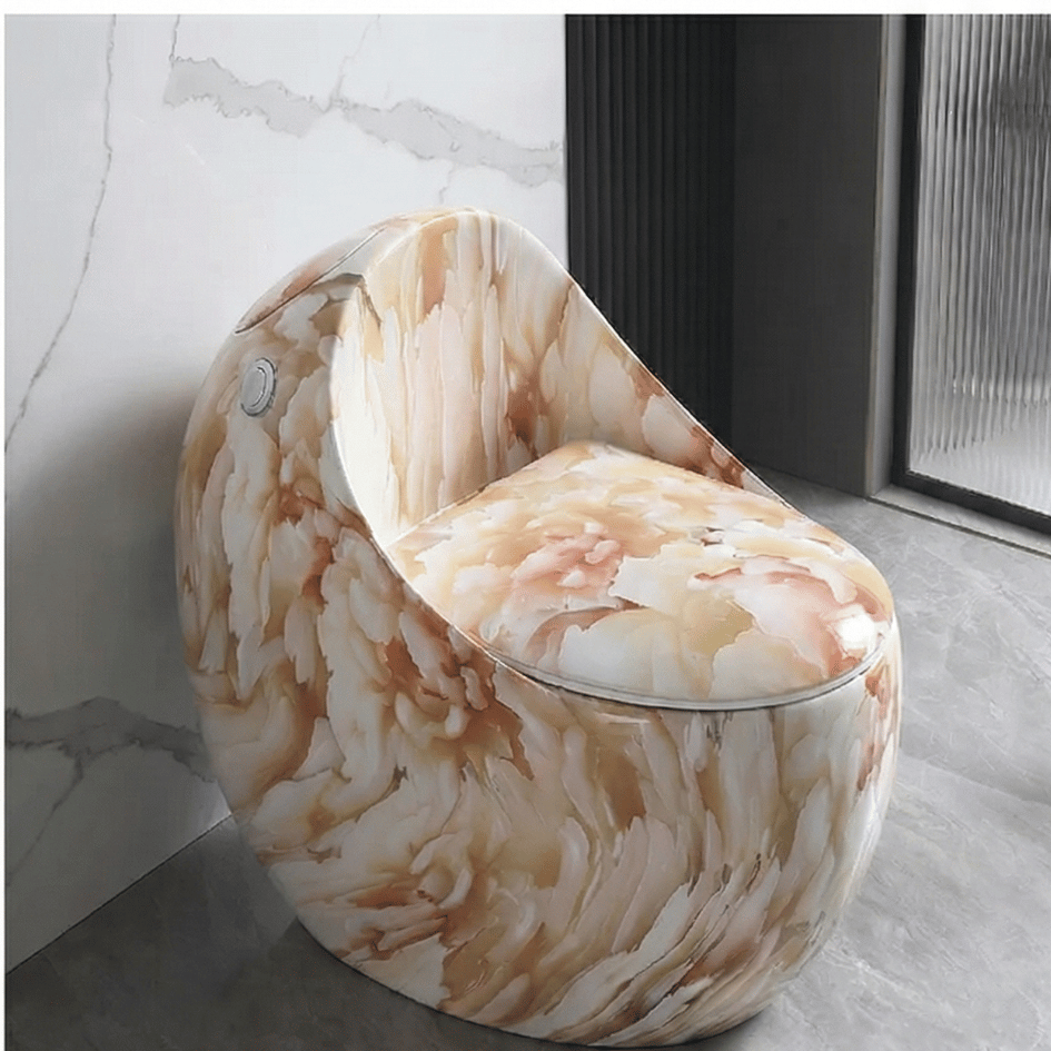 Luxury Egg-Shaped One-Piece Toilet