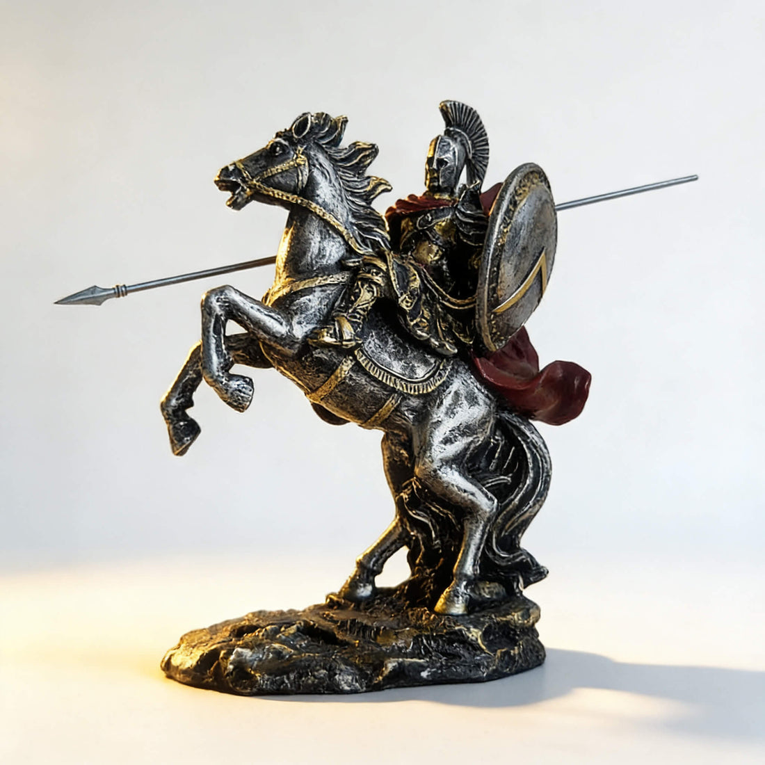 THE AGEMA Mounted Spartan Cavalry Sculpture · Hand-Finished Resin