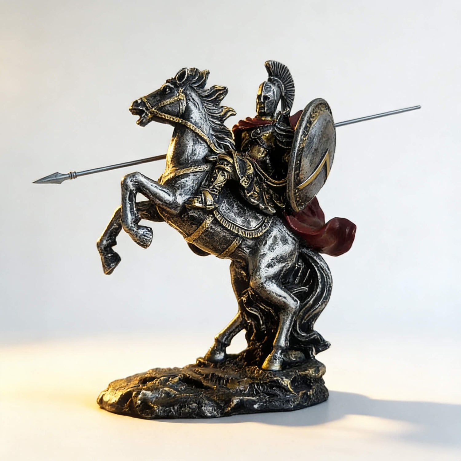 THE AGEMA Mounted Spartan Cavalry Sculpture · Hand-Finished Resin