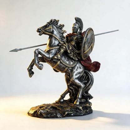 THE AGEMA Mounted Spartan Cavalry Sculpture · Hand-Finished Resin