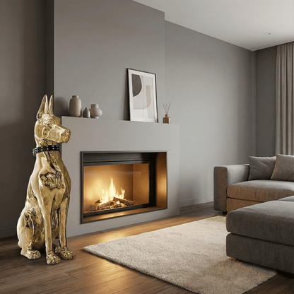 SENTINEL GUARD | Floor Sculpture with Studded Collar