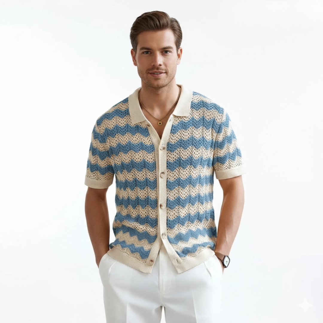 Coastal Mesh™ Knitted Cutout Shirt