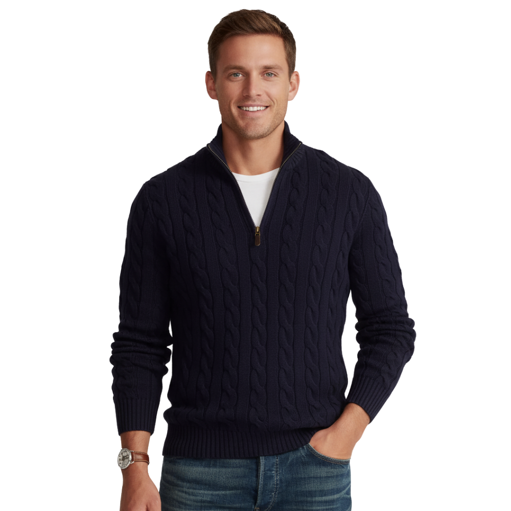 Heritage Quarter-Zip Cotton Pullover