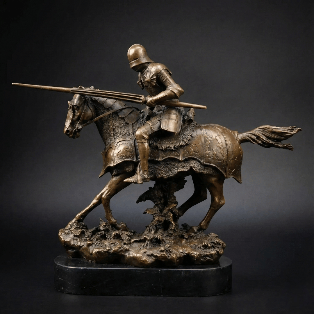 THE VALIANT CHARGE | Bronze Knight Sculpture