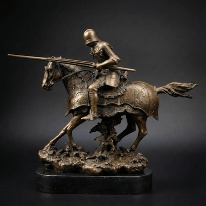THE VALIANT CHARGE | Bronze Knight Sculpture