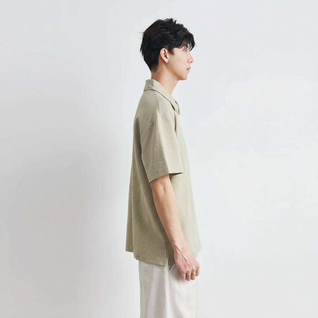 Retro Half-Zip Polo Shirt