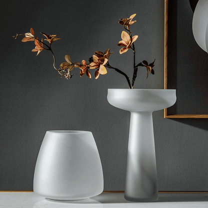 Frosted Glass Vase Collection