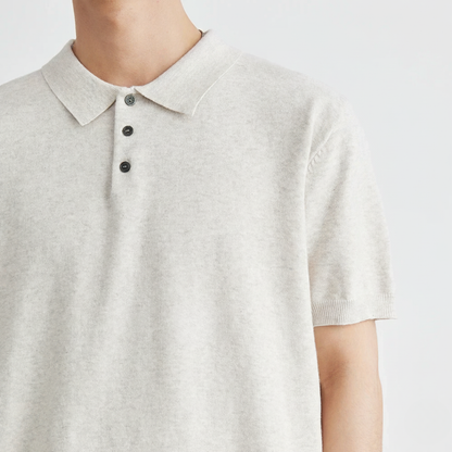 Woven Lapel Polo Shirt