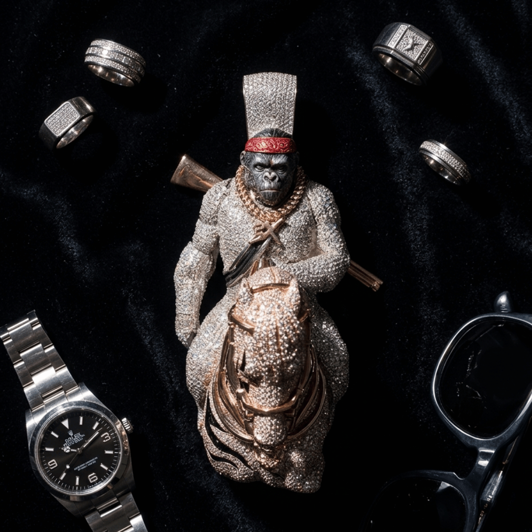 Iced Out King of the Jungle Pendant
