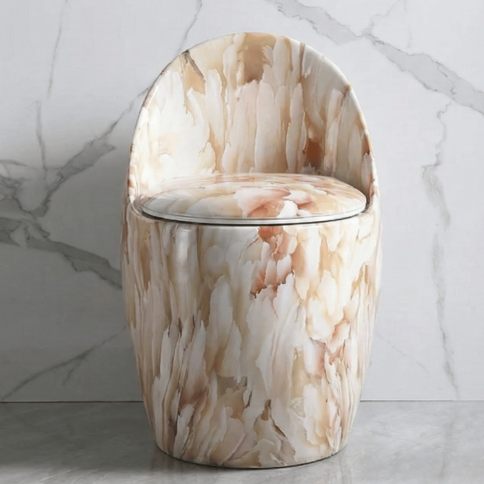 Luxury Egg-Shaped One-Piece Toilet