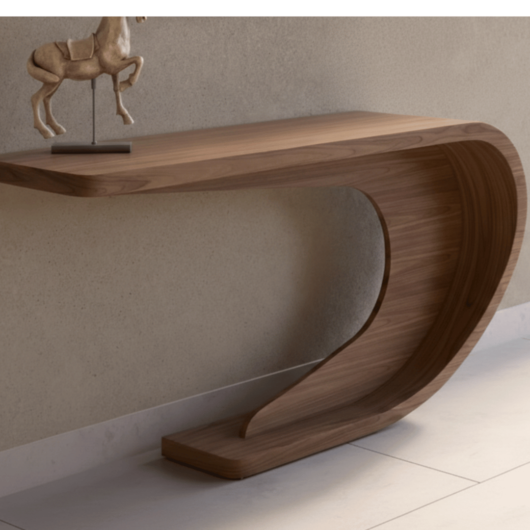 The Ribbon - Sculptural Walnut Console Table