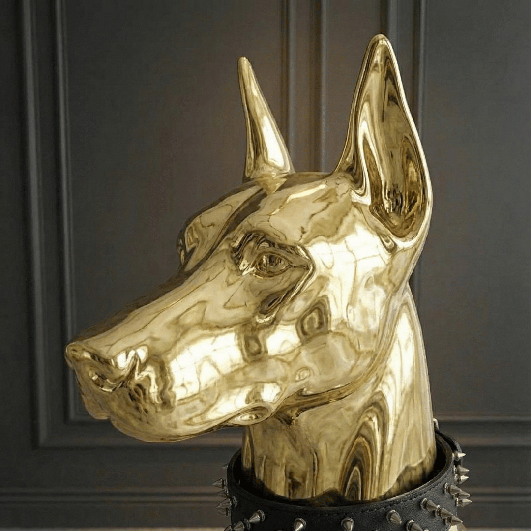 SENTINEL GUARD | Floor Sculpture with Studded Collar