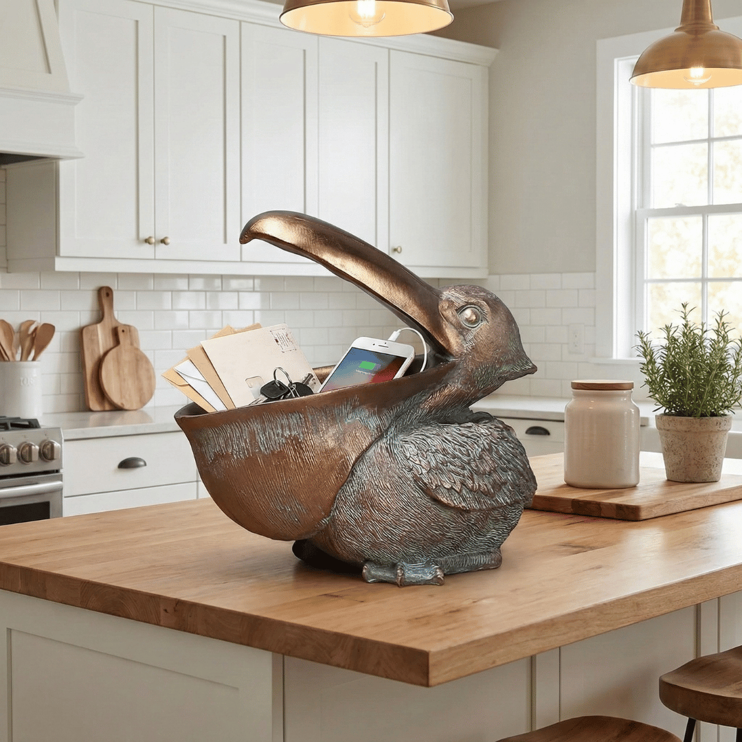 COASTAL KEEPER | Pelican Storage Sculpture