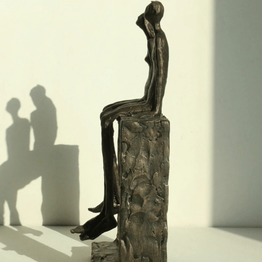 Eternal Bond - Retro Couple Sculpture