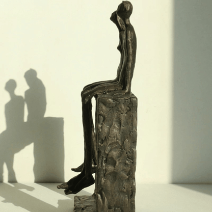 Eternal Bond - Retro Couple Sculpture