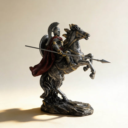 THE AGEMA Mounted Spartan Cavalry Sculpture · Hand-Finished Resin