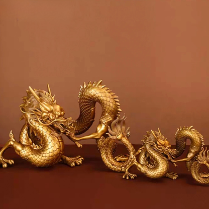 Dynasty™ Golden Bronze Dragon Sculpture