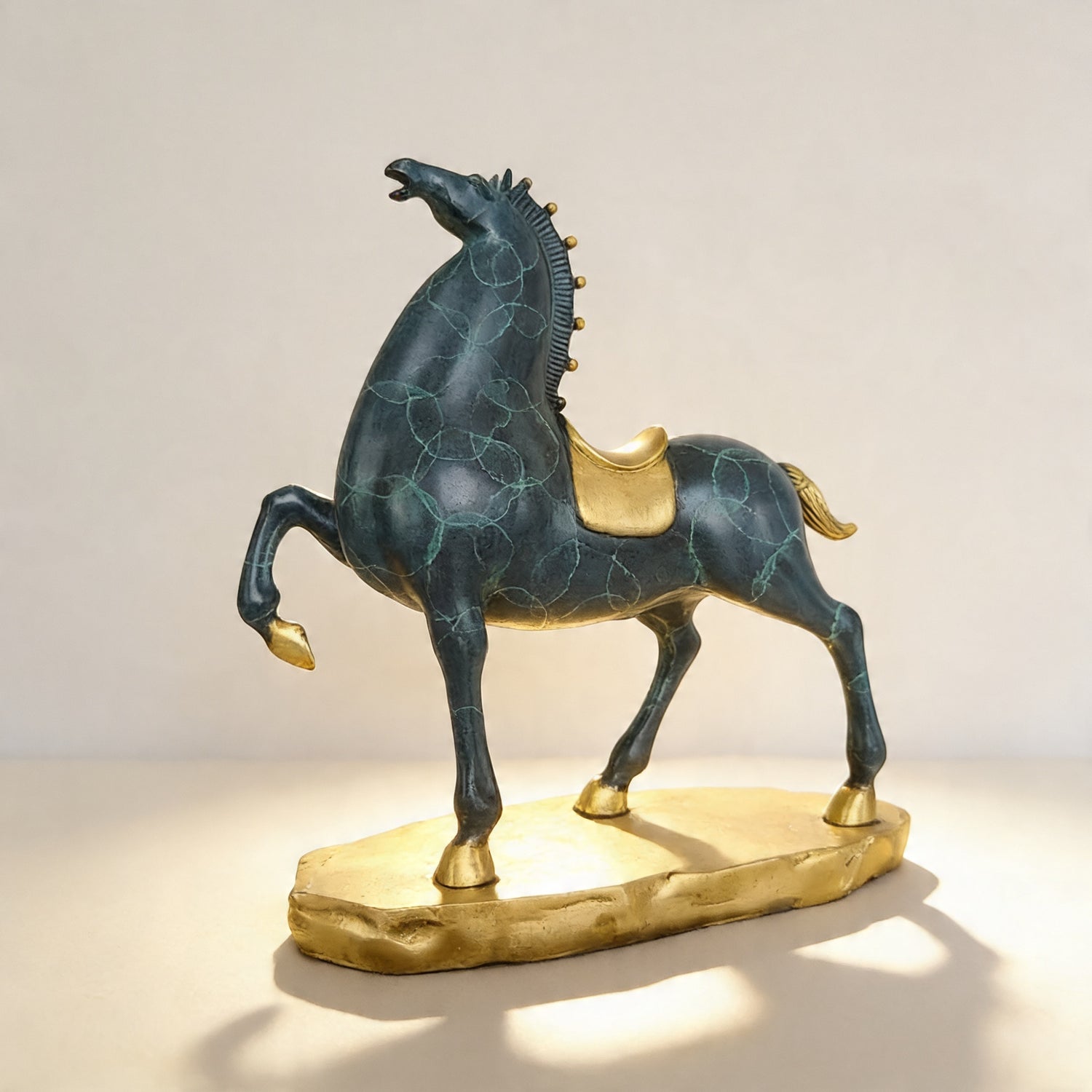THE STEED | Hand-Painted Bronze Equestrian Sculpture