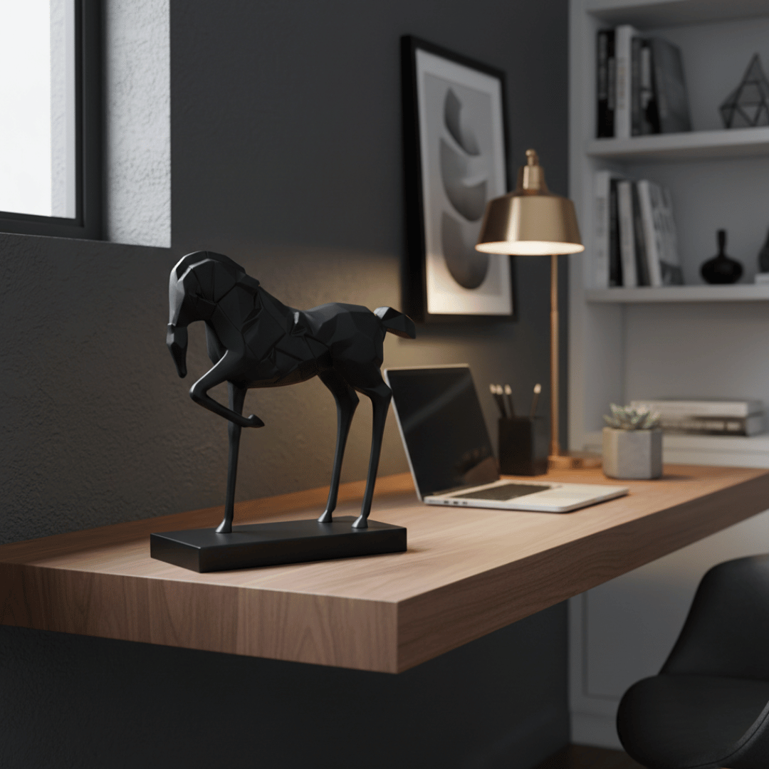 Faceted Horse Sculpture