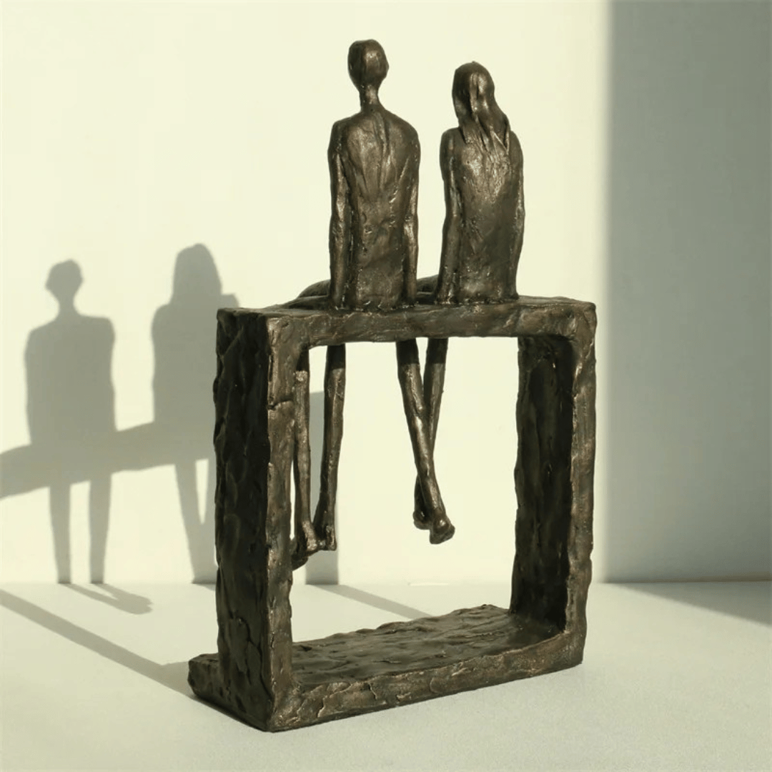 Eternal Bond - Retro Couple Sculpture