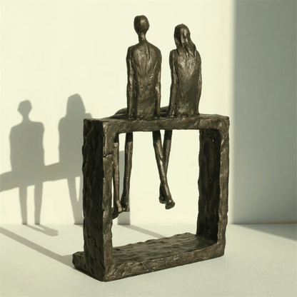 Eternal Bond - Retro Couple Sculpture