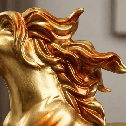 GALLOPING HORSE WITH TREASURE COINS | 14-Inch Brass Feng Shui Sculpture