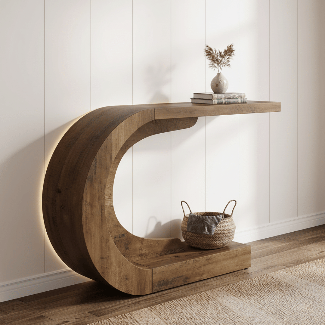 WaveForm™ C-Shaped Console Table