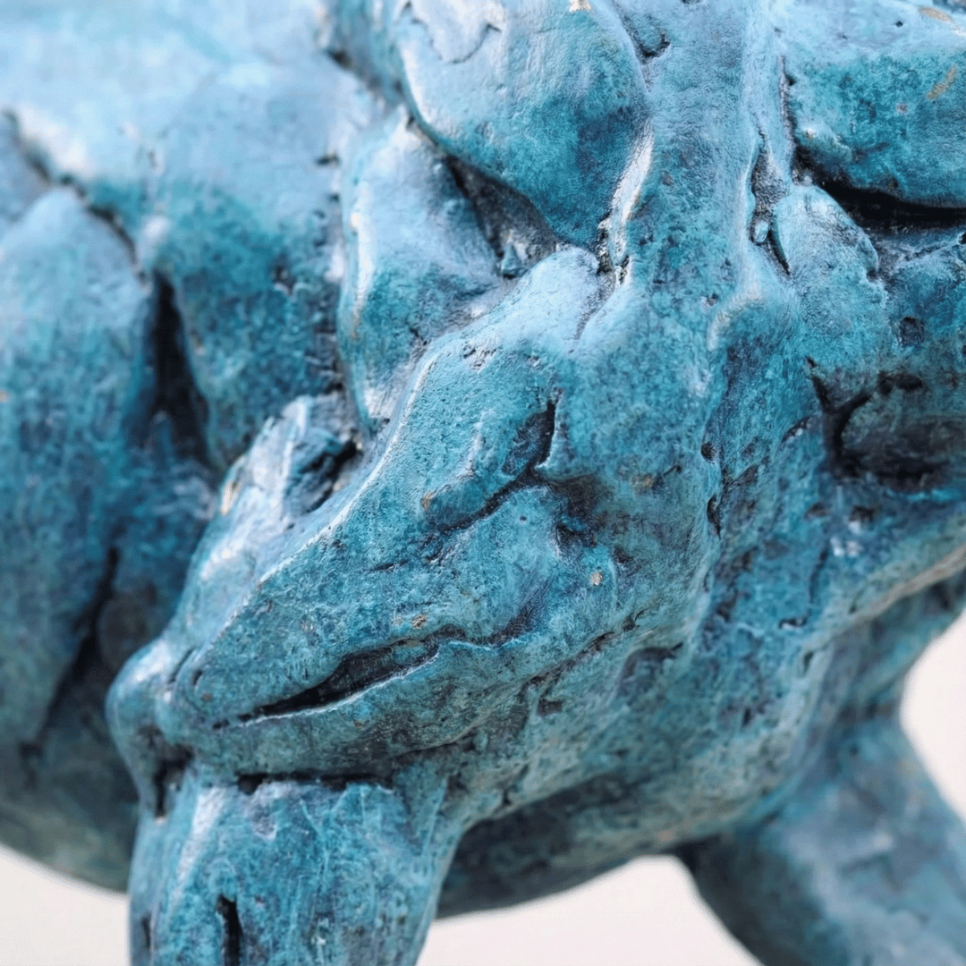 STRIDING PANTHER SCULPTURE | Oxidized Bronze