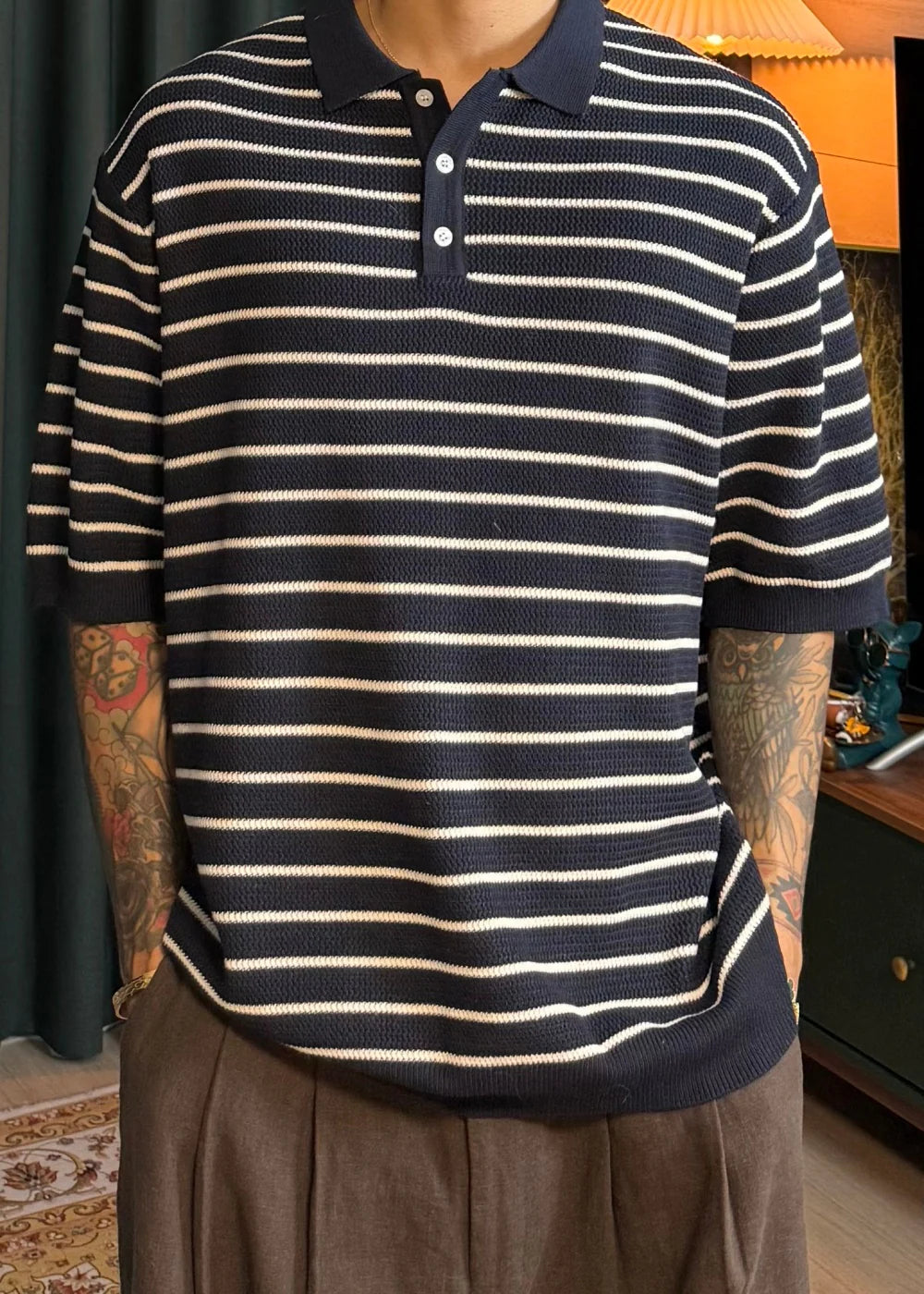 Moseles Striped Polo Shirt for Men