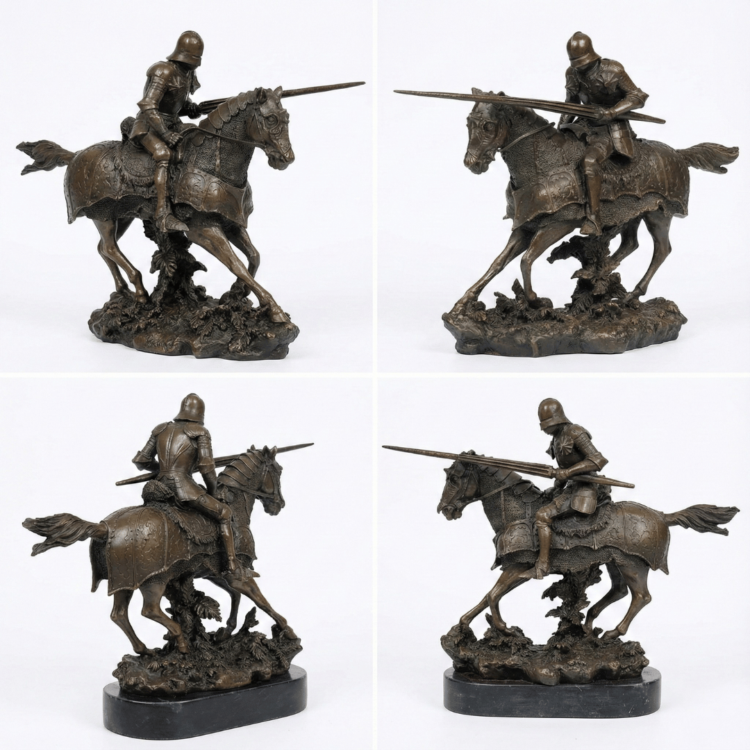 THE VALIANT CHARGE | Bronze Knight Sculpture