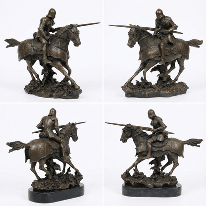 THE VALIANT CHARGE | Bronze Knight Sculpture