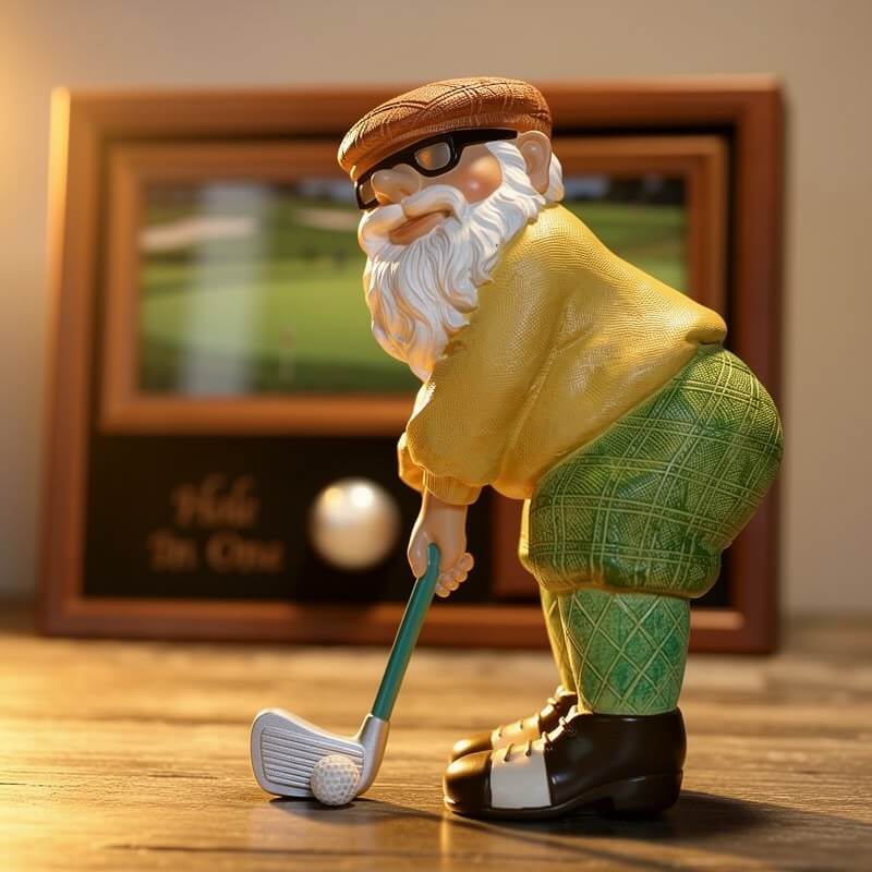 Golf Gnome Sculpture
