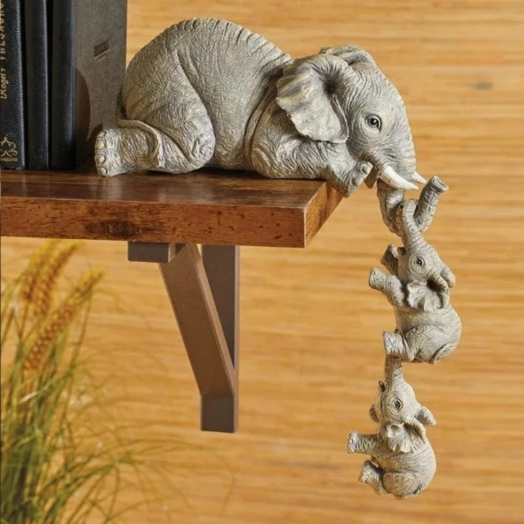 3-Piece Elephant Figurine Set
