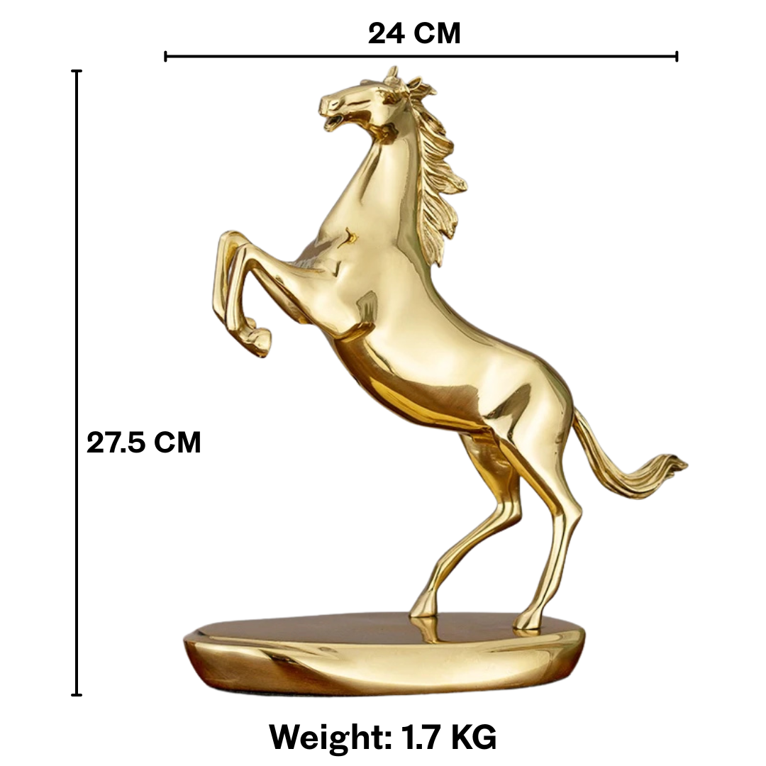 Equestrian Elegance - Copper Horse Sculpture