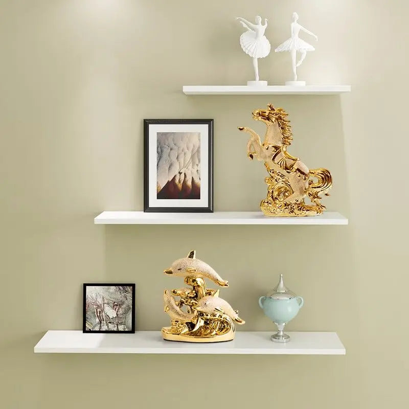 Leaping Trio - Three Dolphins on Golden Waves Sculpture