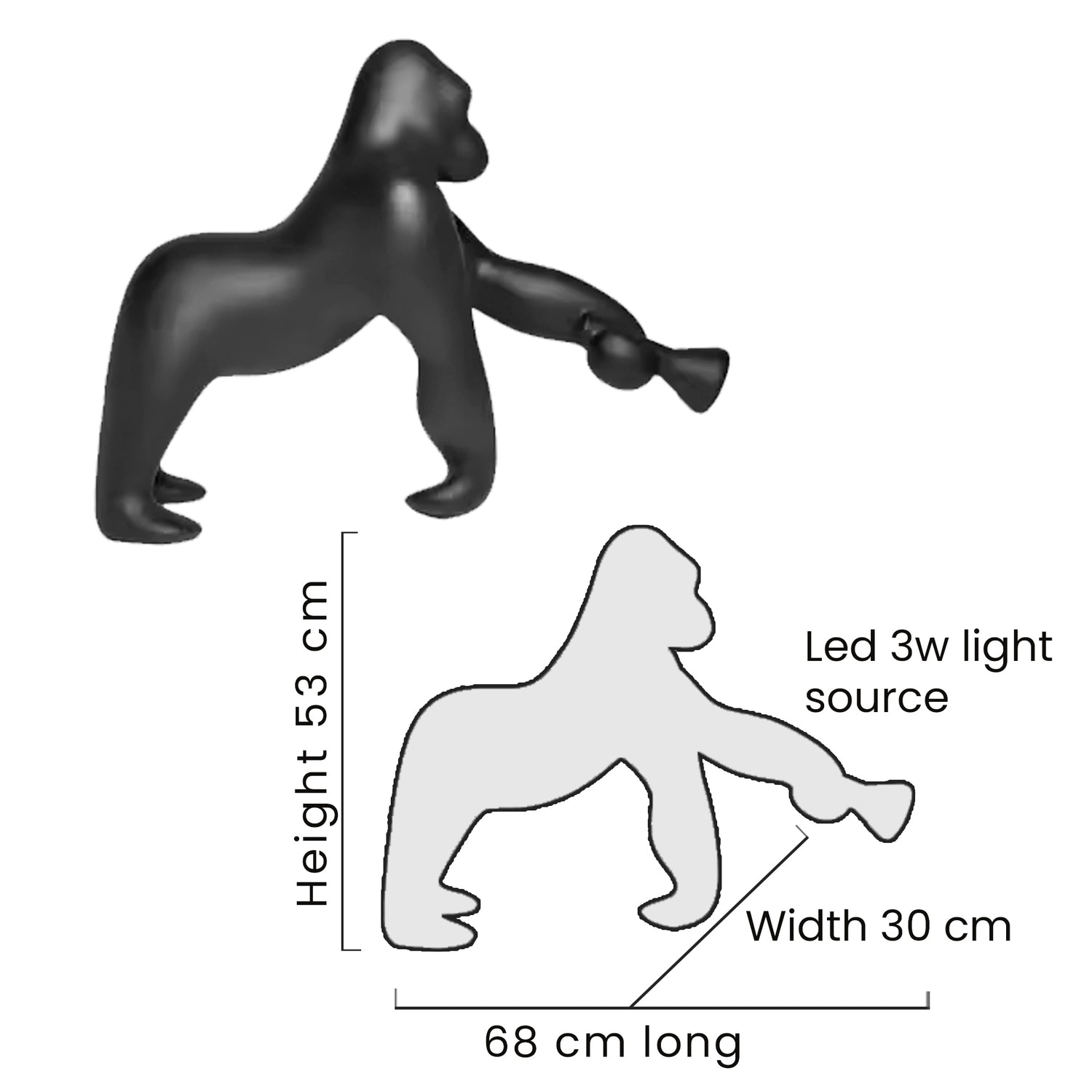 Kong™ Gorilla Lamp Statement Piece