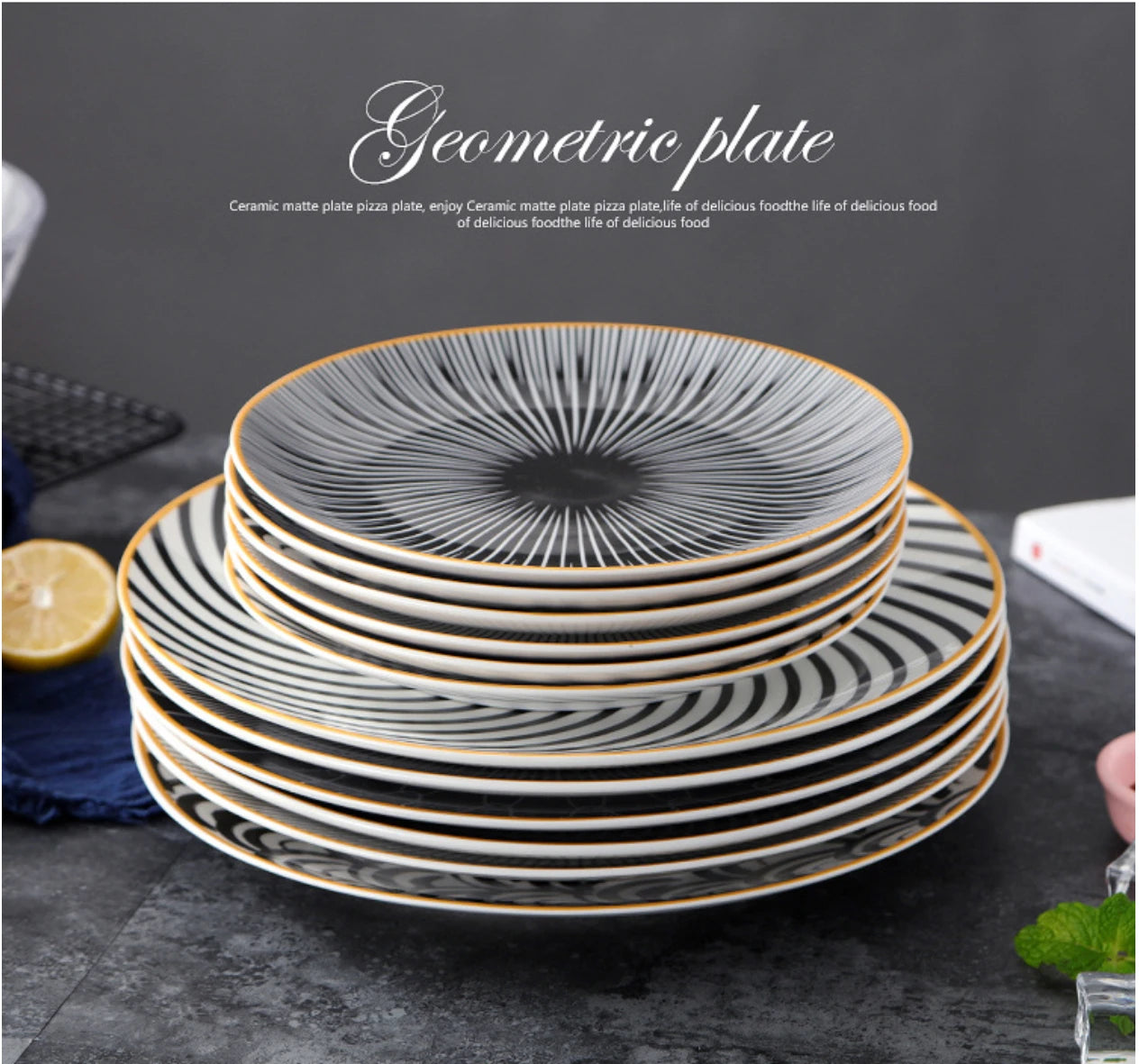 Hypnotic™ Geometric Dinner Plate Collection