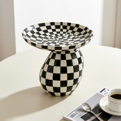 Checkered Resin Decorative Tray