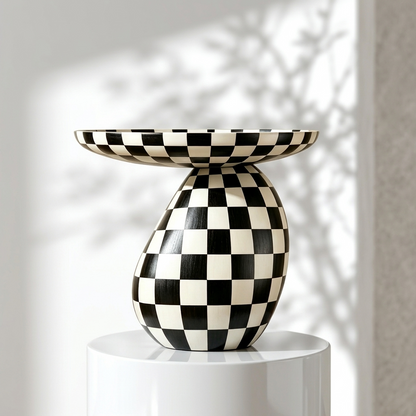 Checkered Resin Decorative Tray